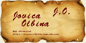 Jovica Olbina vizit kartica